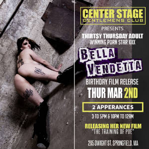 Poster Ad For Bella Vendetta Birthday Event.