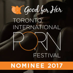 Nominee banner from the Toronto International Porn Festival.