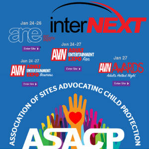Logo mashup for ASACP's attendance at Internext Expo and the AEE shows in Las Vegas.