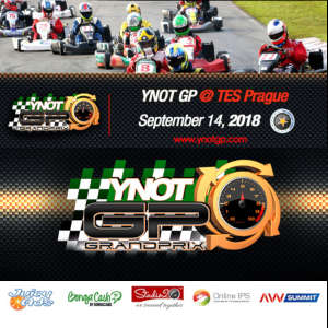 Graphic featuring the time and place as well as logo for the YNOT Grand Prix.