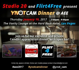 YNOT Camgirl Appreciation Dinner at AEE 2017