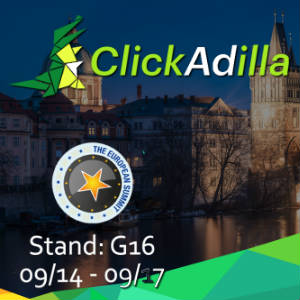 Clickadilla Graphic with European Summit 2017 Logo.