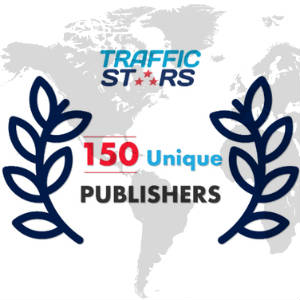 Trafficstars logo and laurel graphics.