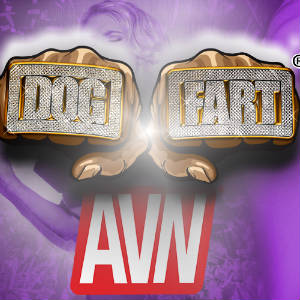 Graphic collage of Dogfart and AVN Logos.