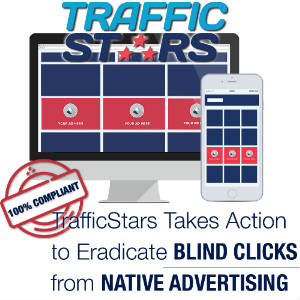 Trafficstars logo and infographics.