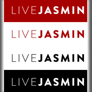 Graphical image of the LiveJasmin logo, repeated in a colour-swapping stack four times.