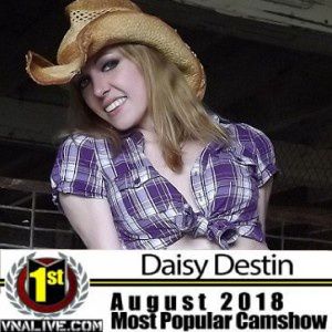 Photo of Daisy Destin as a sexy cowgirl with the number-one banner superimposed beneath.