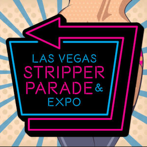 The marquee-like logo for the Las Vegas Stripper Parade & Expo.