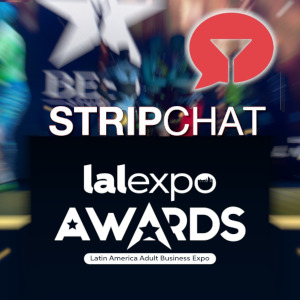 The Stripchat logo with the LALEXPO Awards together in a graphic.