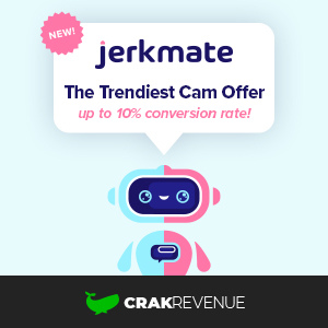Graphic depicting a little robot with the Jermate logo in a speech bubble and the Crakrevenue whale/logotype below.